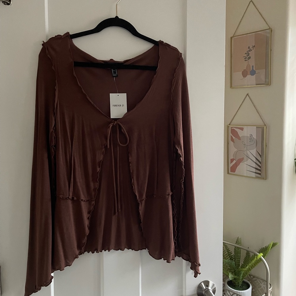 tie-front top